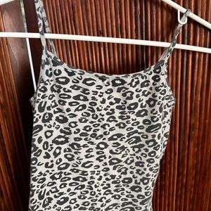 Leopard Print Spaghetti Strap Top